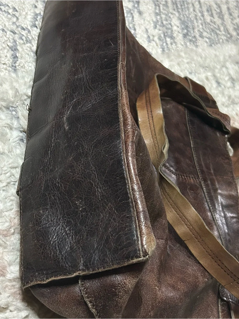 Vintage Vic Matie Brown Leather Tote Bag